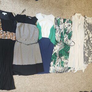 6- ladies size 4 dress barn sleeveless knee length dresses